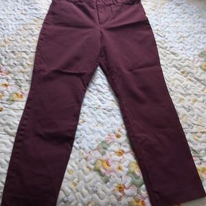 Old Navy Women's Straight Leg Pants - Burgundy